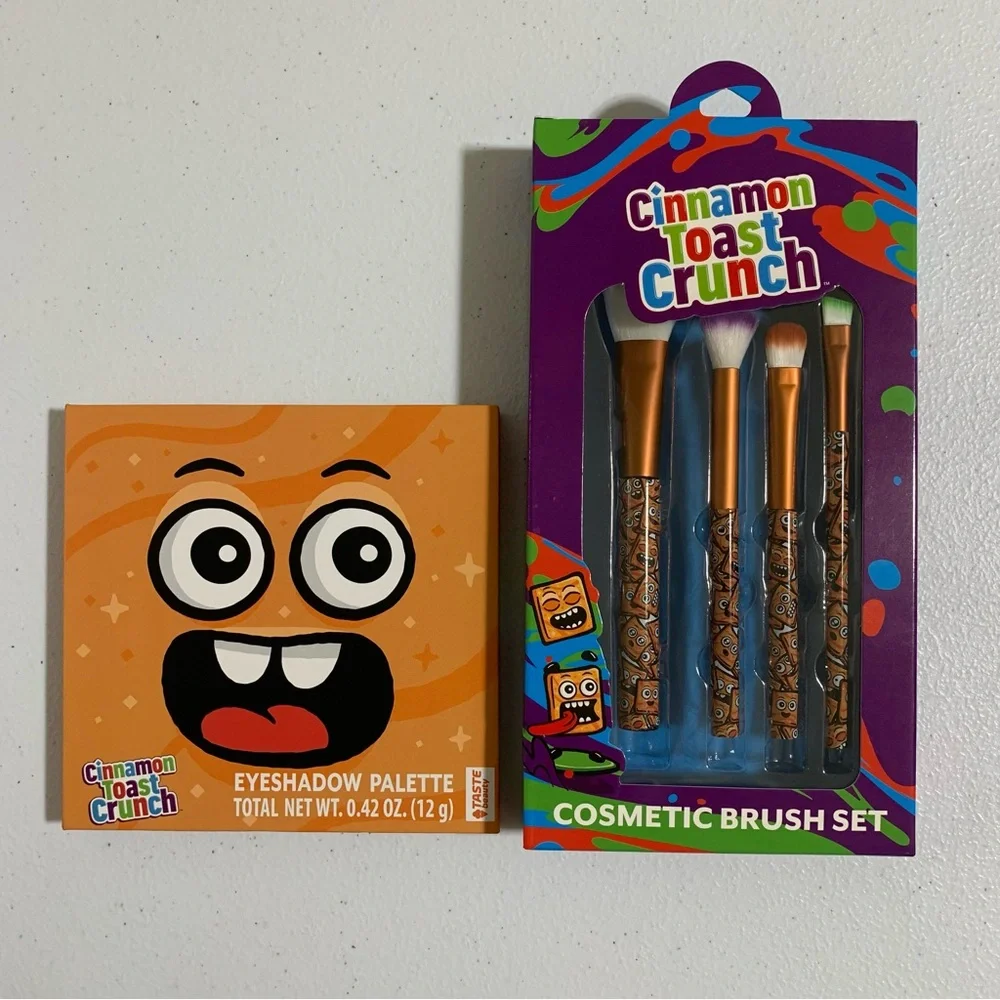 Taste Beauty x Cinnamon Toast Crunch Eyeshadow Palette & Cosmetic Brush Set-New